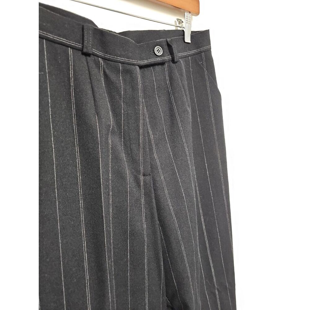 Vtg David N Pants Women's Size 12 Pinstriped 100% Wool Lined Straight Workwear